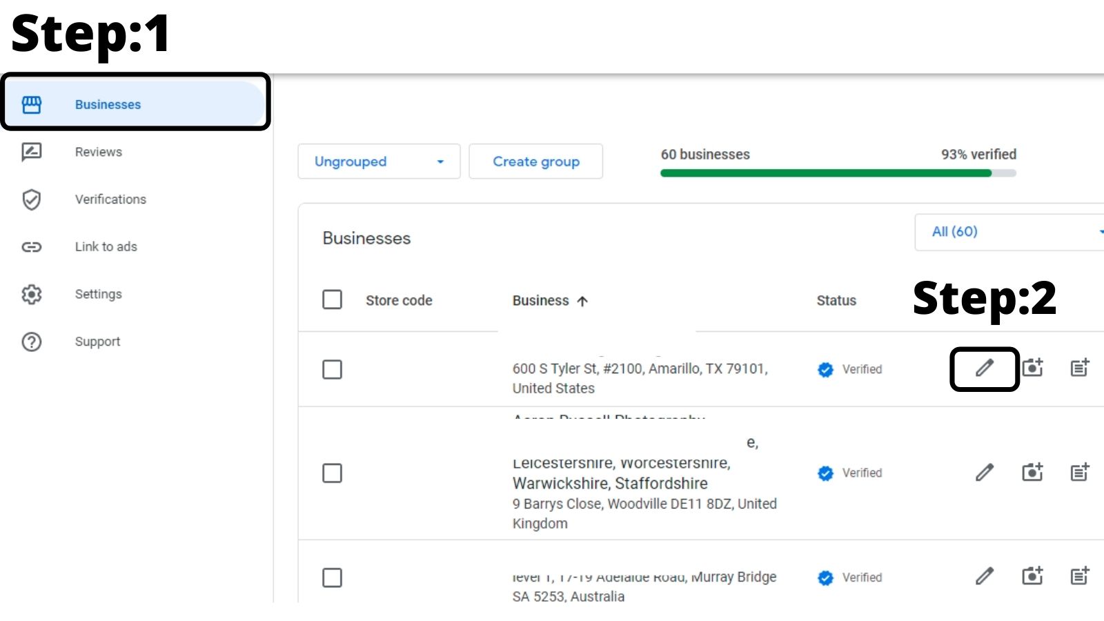 steps to delete google my business account